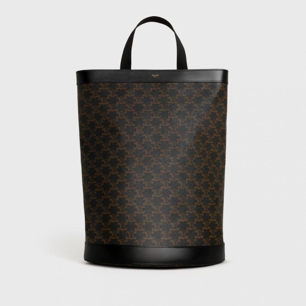 CELINE - ZIPPED BACKPACK IN TRIOMPHE CANVAS BLACK